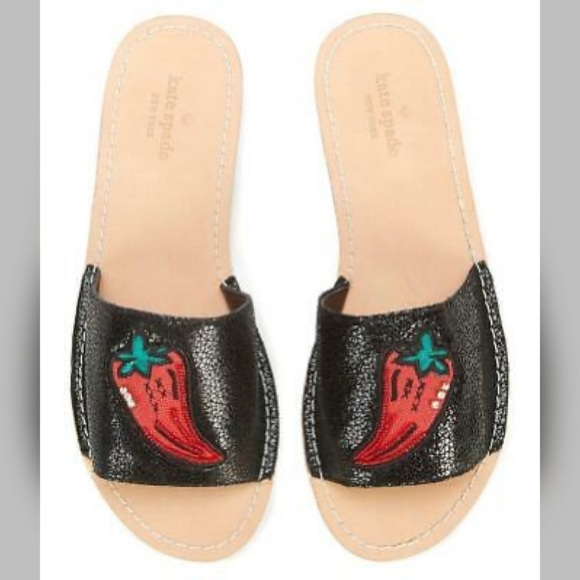 kate spade Shoes - NWOB Kate Spade Ixtapa Slides Chili Sandals 10